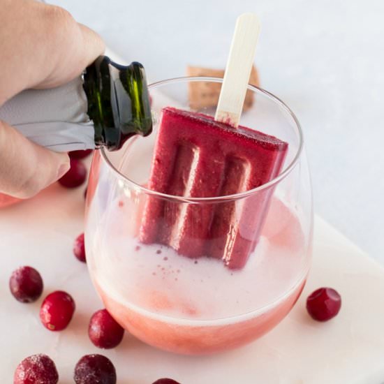 Cranberry Champagne Poptail