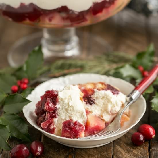 Easy Cranberry Cheesecake Trifle