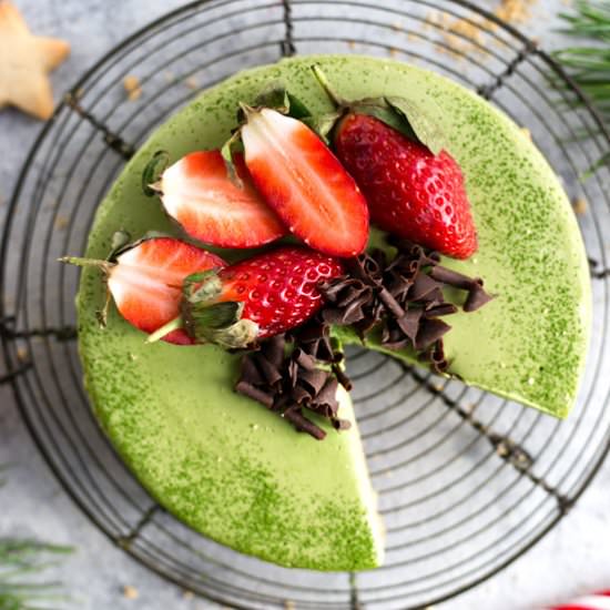 Matcha and Ginger Cheesecake