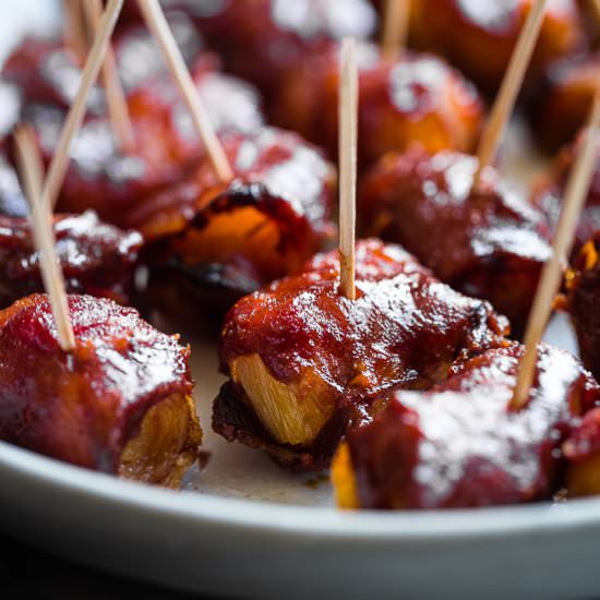 Bacon Wrapped Pineapple Bites