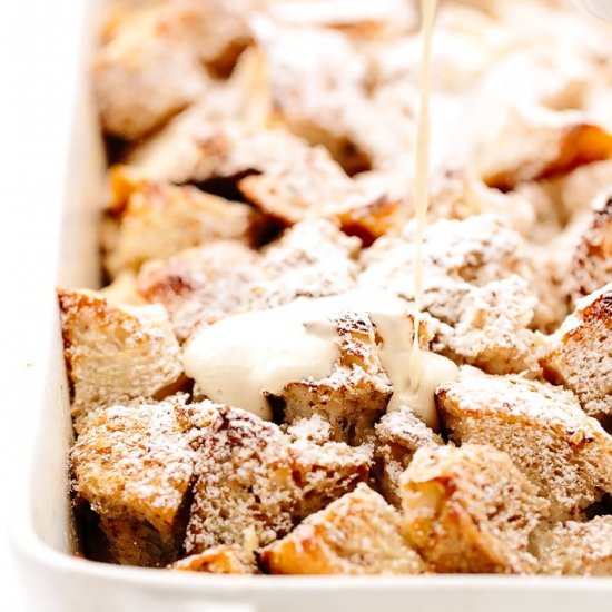 Vegan Eggnog French Toast Casserole