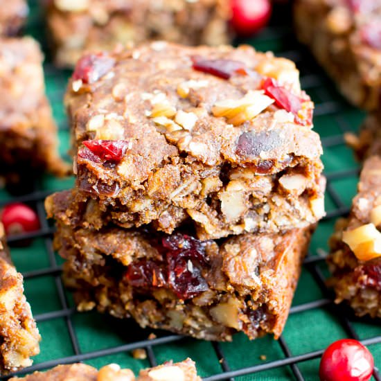 Gingerbread Oatmeal Breakfast Bars
