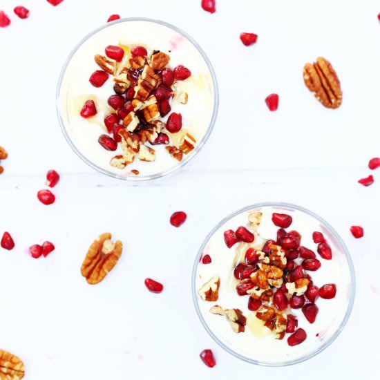 Pomegranate yoghurt fool