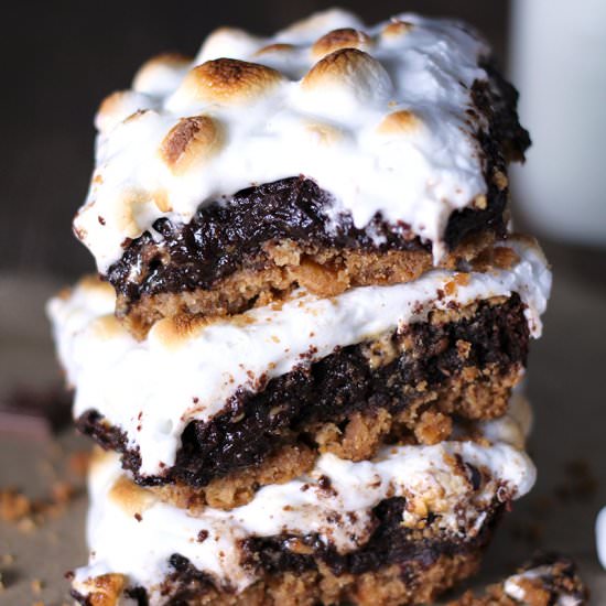 Peanut Butter S’mores Brownies