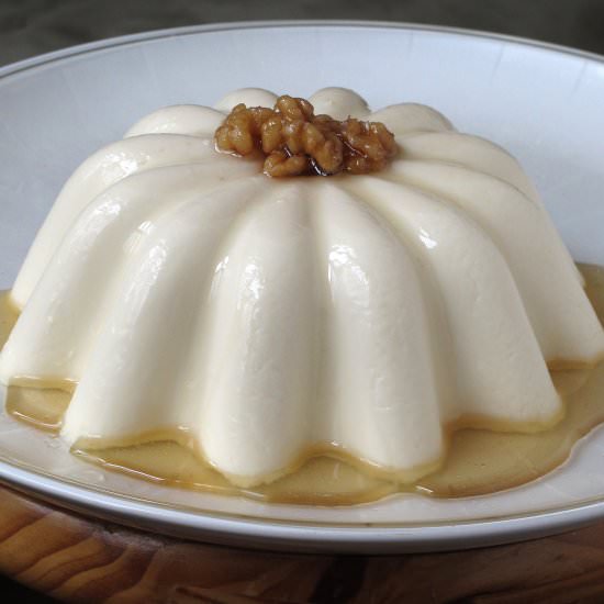 Honey Custard with Walnuts