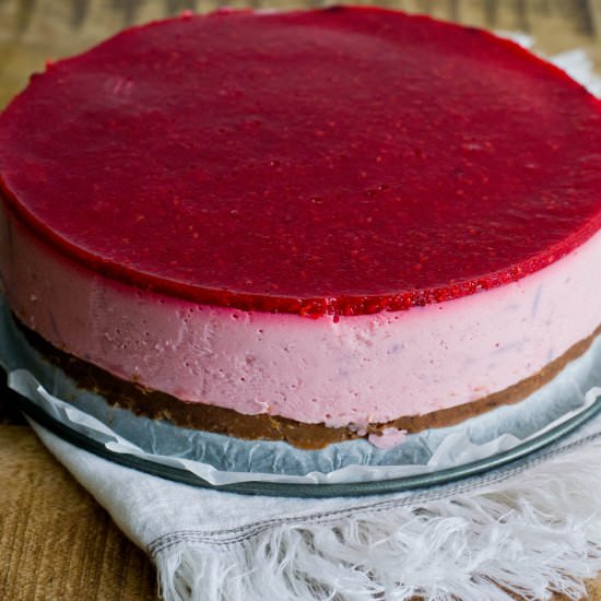 Raspberry Mirror Cake