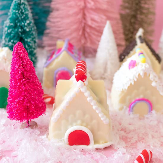 Gingerbread House Cake Bombs