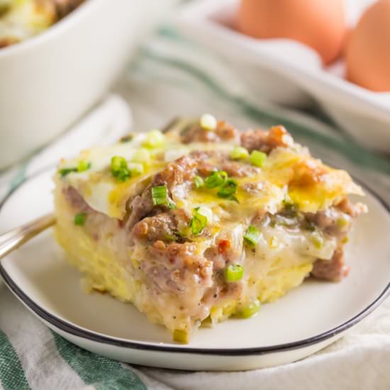 Whole30 Hashbrown Sausage Casserole