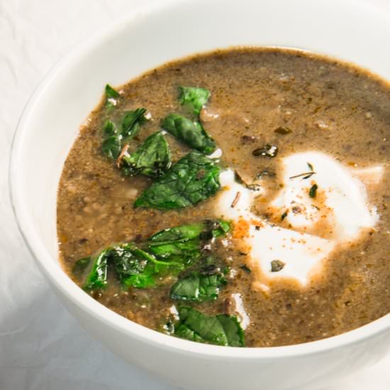 Mushroom-Spinach Soup