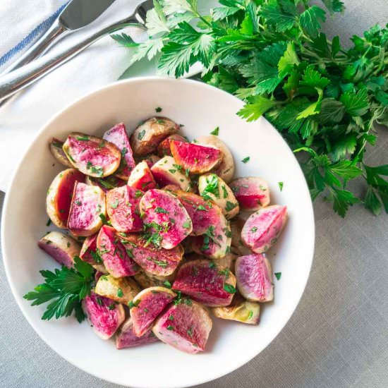 Roasted Watermelon Radishes