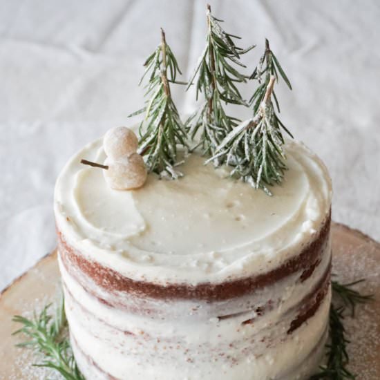 Wintery Red Velvet Cake