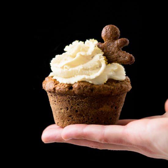 GF & Keto Gingerbread Cupcakes