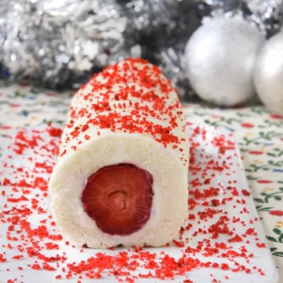 White biscuit with yogurt cream