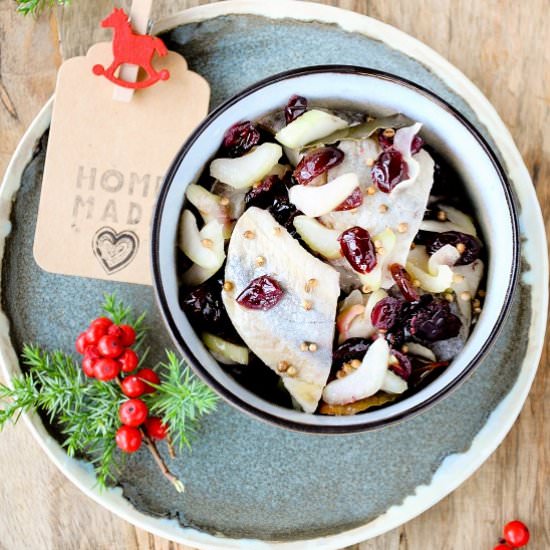 Herring with cranberries