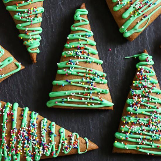 Gingerbread Christmas Tree Cookies