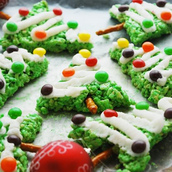 Rice Krispie Christmas Trees (GF)