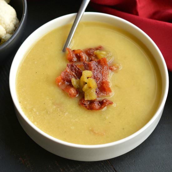Low Carb Bacon Cauliflower Soup