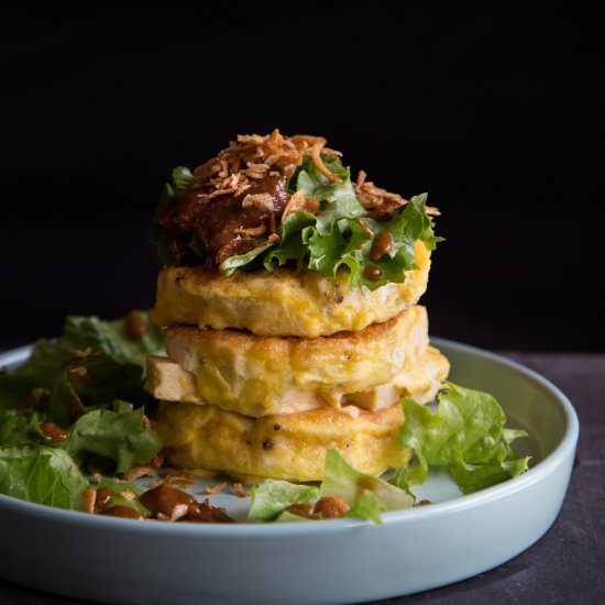 Tofu Omelette Salad