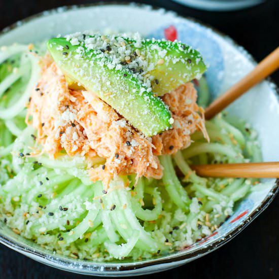 Spicy Sriracha Crab Cucumber Salad