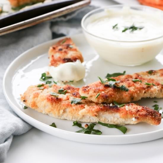 Baked Almond Crusted Chicken Finger