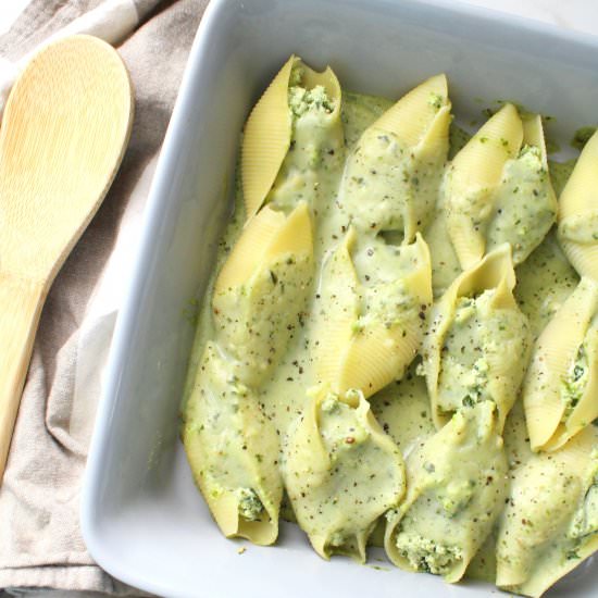 Vegan Ricotta Stuffed Shells