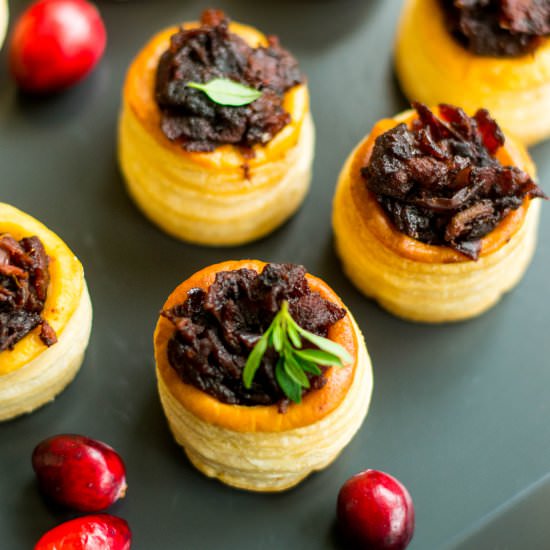 Bacon & Cranberry Jam vol-au-vents