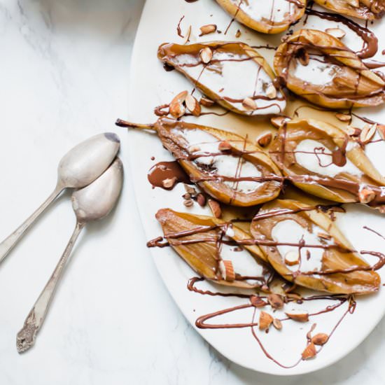 Earl Grey Roasted Pears