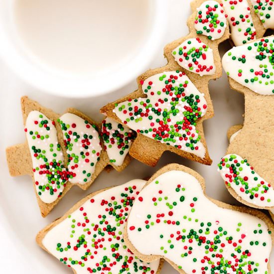 Vegan Iced Holiday Cookies
