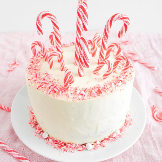 Candy Cane Layered Cake