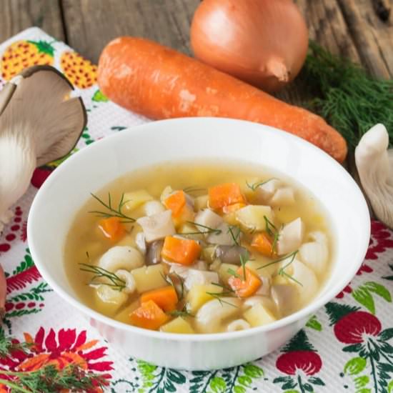 Oyster and noodle soup