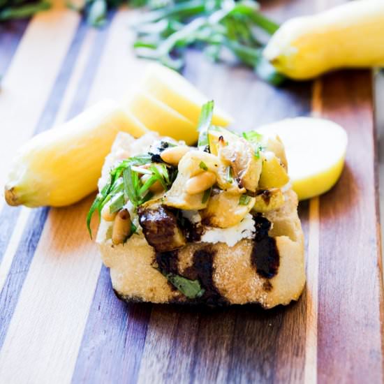 Easy Yellow Squash Bruschetta