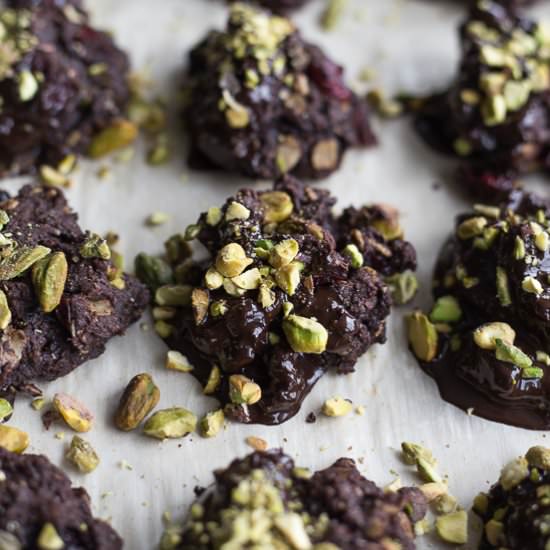 Cranberry Pistachio Cocoa Cookies