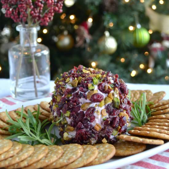 Holiday Cheese Ball w Cranberries
