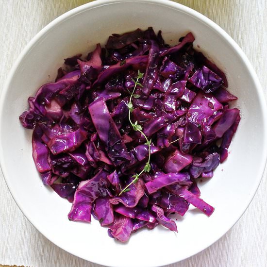 Red Wine Sautéed Cabbage