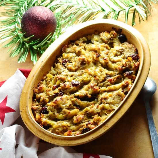 Quick Vegetarian Christmas Stuffing