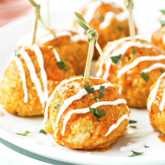 Crock-Pot Buffalo Chicken Meatballs