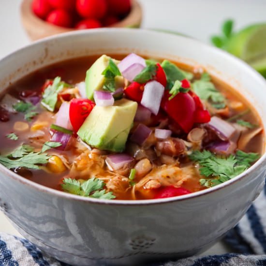 Slow Cooker Rotel Chicken Soup