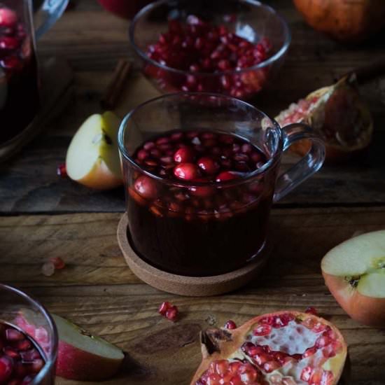 Pomegranate Cranberry Hot cider
