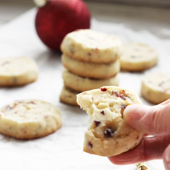 Cranberry Orange Almond Shortbread