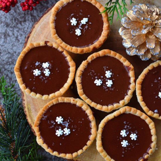 Caramel Chocolate Baileys Tarts