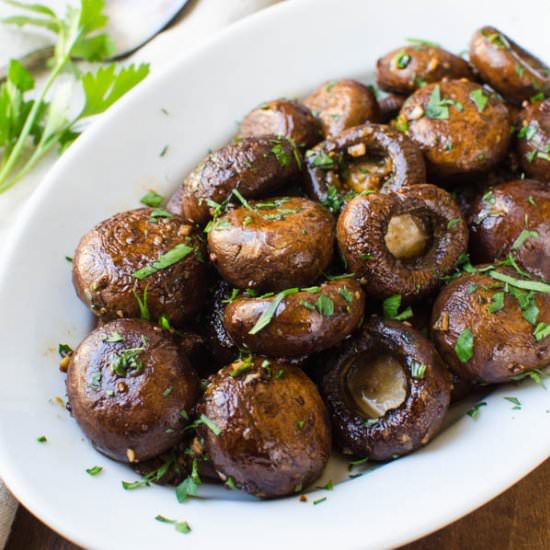 Balsamic Dijon Roasted Mushrooms