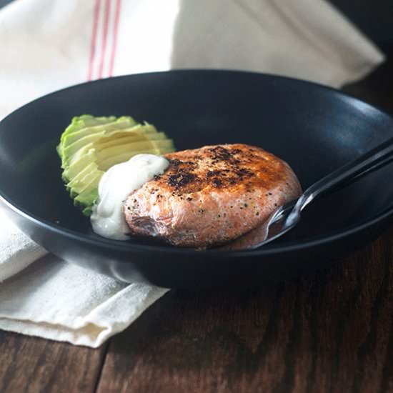 Poached Salmon Burger