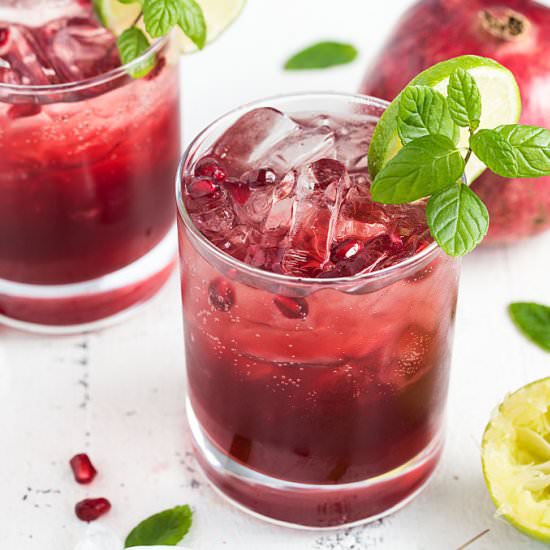 Pomegranate Mojitos