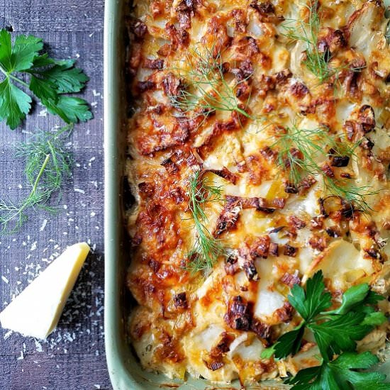 Potato Leek & Fennel Gratin