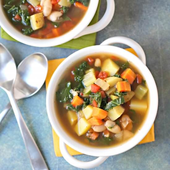 Vegetable Bean Soup (Oil-Free)