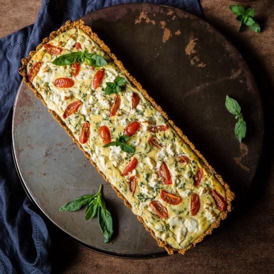 Tomato & Goat’s Cheese Quiche