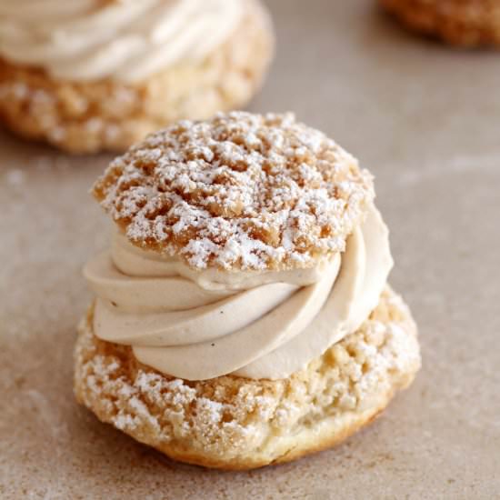 Almond Chocolate Coffee Cream Puff