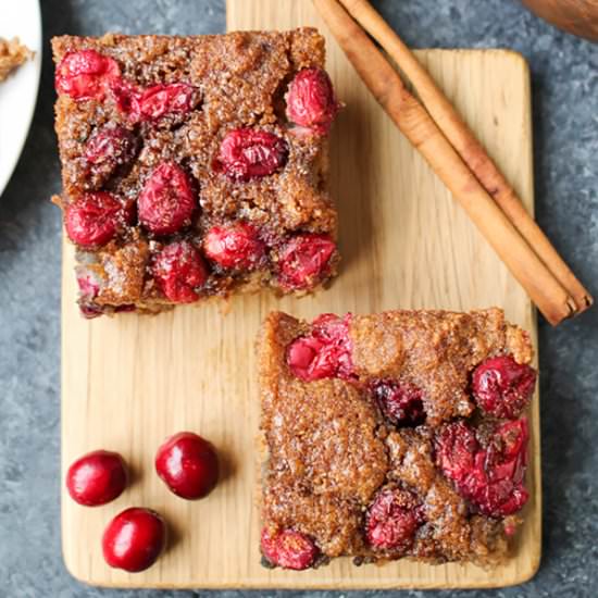 Paleo Cranberry Orange Snack Cake