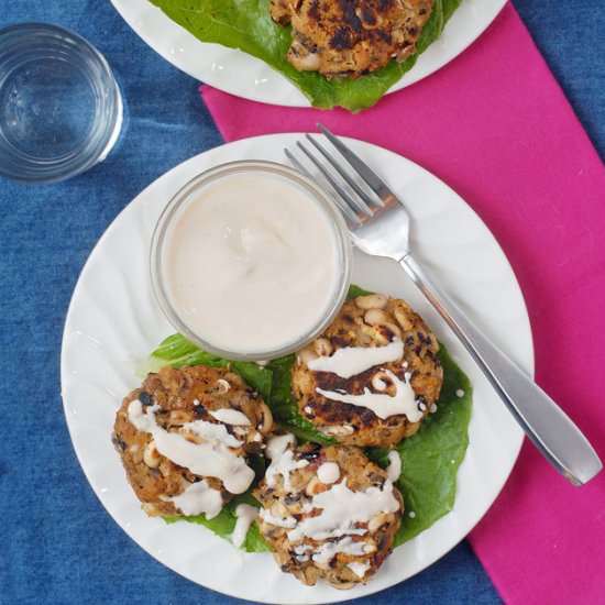 Black Eyed Pea Sweet Potato Cakes
