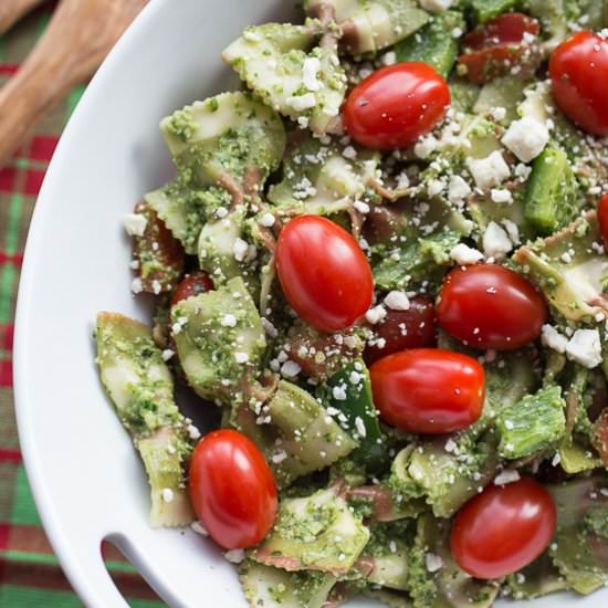 Festive Pesto Pasta Salad